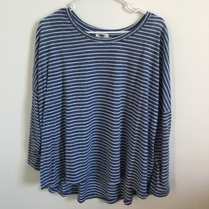 Old Navy Blue Striped Long Sleeve Top